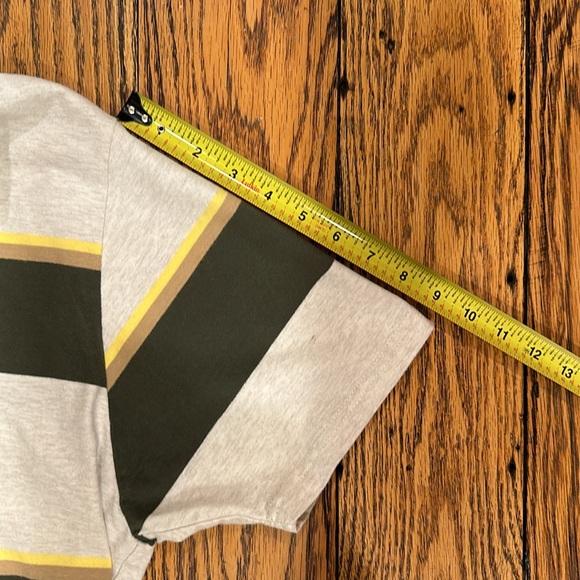 COMPANY 81 TWO BUTTON SHORT SLEEVE POLO WITH HORIZONTAL STRIPES SIZE LARGE - Picture 5 of 7